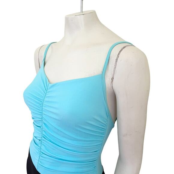 MIRACLESUIT Ruched Colorblock One Piece Swimsuit Bathing Suit SZ 10 - Picture 7 of 13